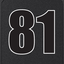 81. Число 81. 81 Number. Номер 81. Трафарет цифр 81